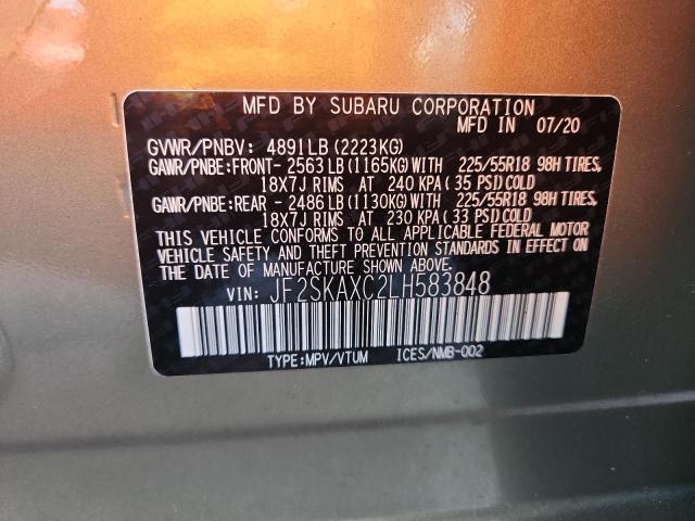 2020 SUBARU FORESTER T JF2SKAXC2LH583848