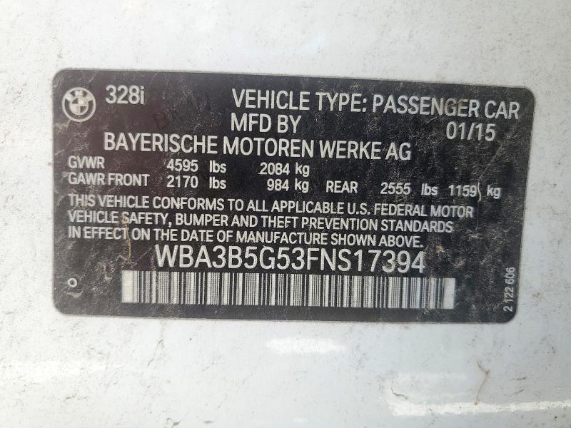 2015 BMW 328 XI SUL WBA3B5G53FNS17394