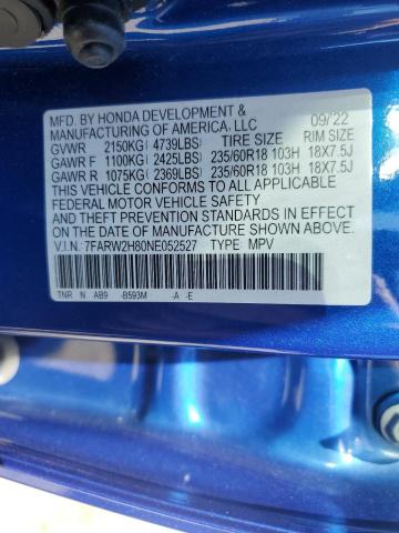 2022 HONDA CR-V EXL - 7FARW2H80NE052527