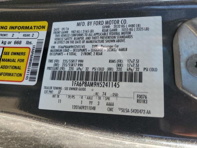 2017 FORD MUSTANG 1FA6P8AM9H5241145