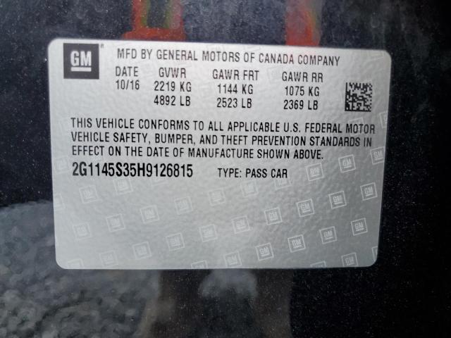 2017 CHEVROLET IMPALA PREMIER - 2G1145S35H9126815