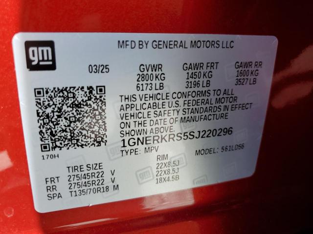 2025 CHEVROLET TRAVERSE H 1GNERKRS5SJ220296