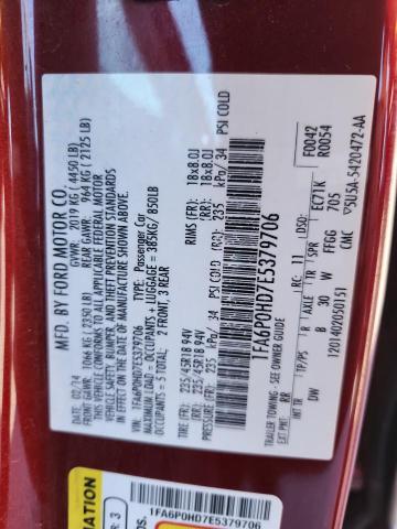 2014 FORD FUSION SE - 1FA6P0HD7E5379706