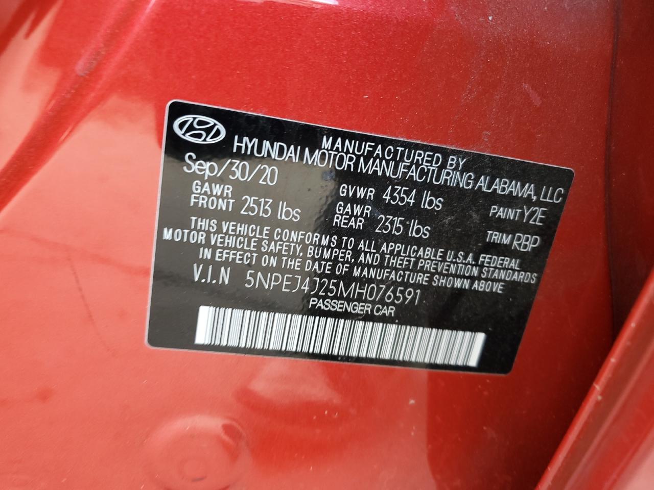 HYUNDAI SONATA SEL PLUS