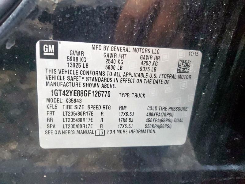 2016 GMC SIERRA K35 1GT42YE88GF126770