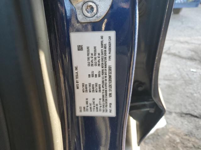 2022 TESLA MODEL 3 5YJ3E1EB9NF323891