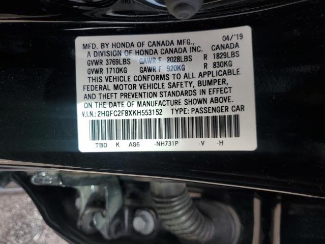 2019 HONDA CIVIC SPOR - 2HGFC2F8XKH553152