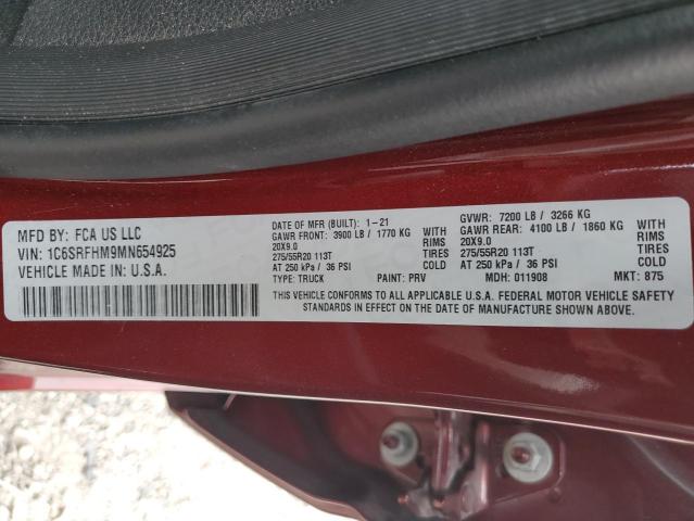 2021 RAM 1500 LIMIT 1C6SRFHM9MN654925