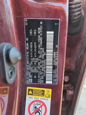 2019 TOYOTA HIGHLANDER HYBRID 5TDJGRFH9KS058092