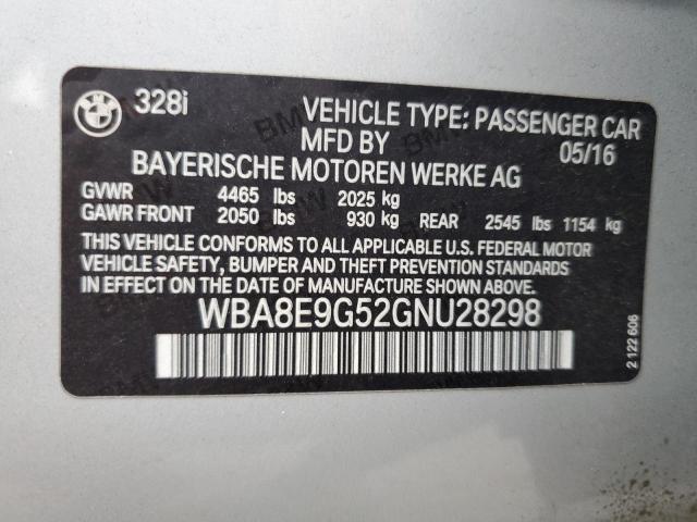 2016 BMW 328 I SULE WBA8E9G52GNU28298