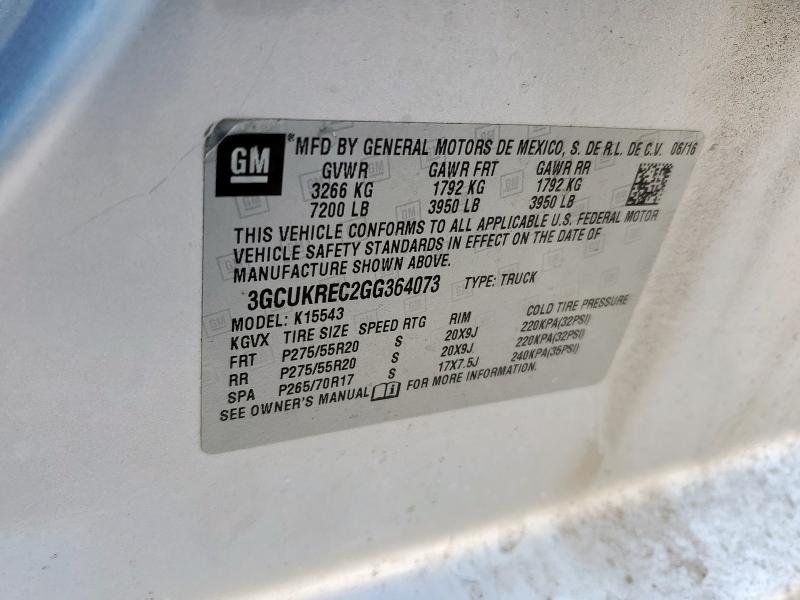 2016 CHEVROLET SILVERADO K1500 LT - 3GCUKREC2GG364073