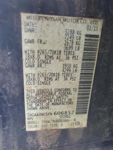 2015 NISSAN ARMADA SV 5N1AA0NC6FN606852