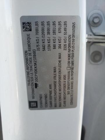 2019 CHEVROLET SILVERADO 1GCPYDEK5KZ378483