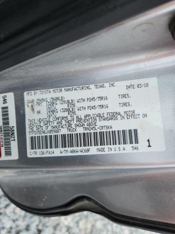 2018 TOYOTA TACOMA ACC 5TFSX5EN0JX059807