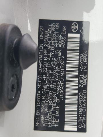 2021 TOYOTA PRIUS SPEC JTDKAMFU1M3152414