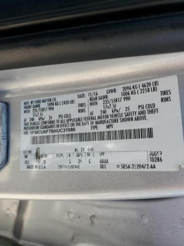 2017 FORD ESCAPE S 1FMCU0F76HUC31586