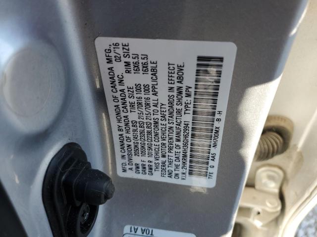2016 HONDA CR-V LX 2HKRM4H36GH629941