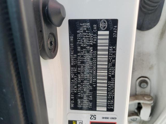 2019 TOYOTA CAMRY L 4T1B11HKXKU207150