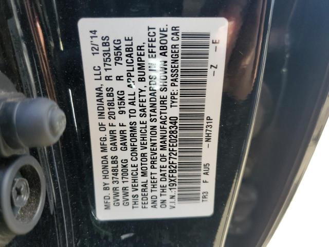 2015 HONDA CIVIC SE 19XFB2F72FE028340