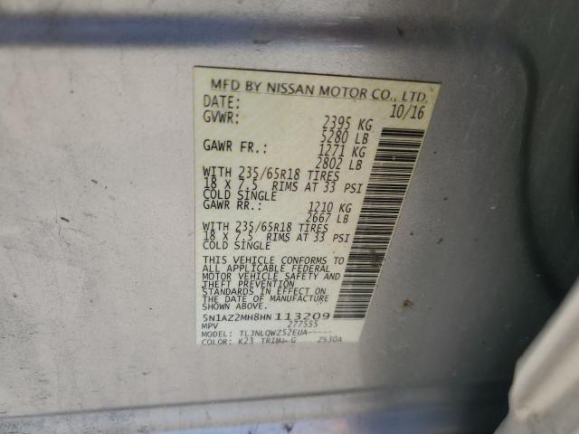 2017 NISSAN MURANO S 5N1AZ2MH8HN113209