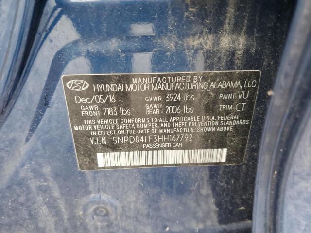 2017 HYUNDAI ELANTRA SE 5NPD84LF3HH167792
