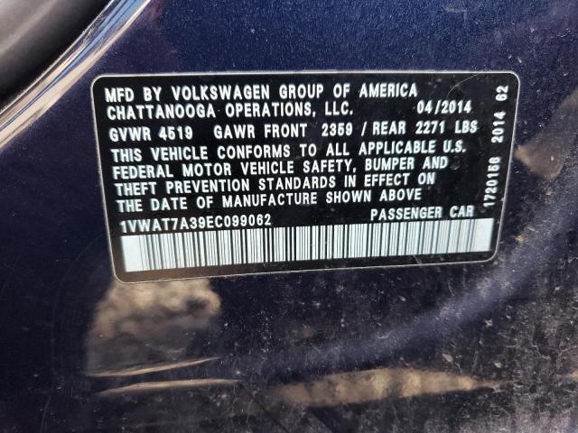 2014 VOLKSWAGEN PASSAT S #3285595294