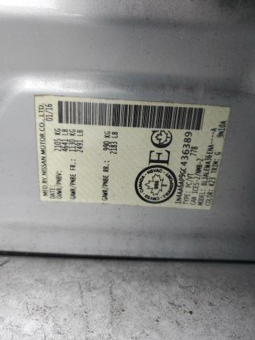 2016 NISSAN MAXIMA 3.5 1N4AA6AP9GC436389