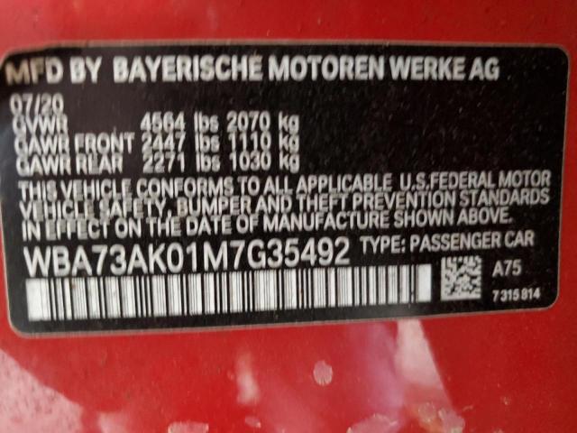2021 BMW 228XI WBA73AK01M7G35492