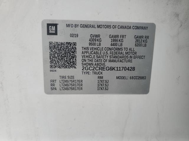 2019 CHEVROLET SILVERADO C2500 HEAVY DUTY 2GC2CREG6K1170428