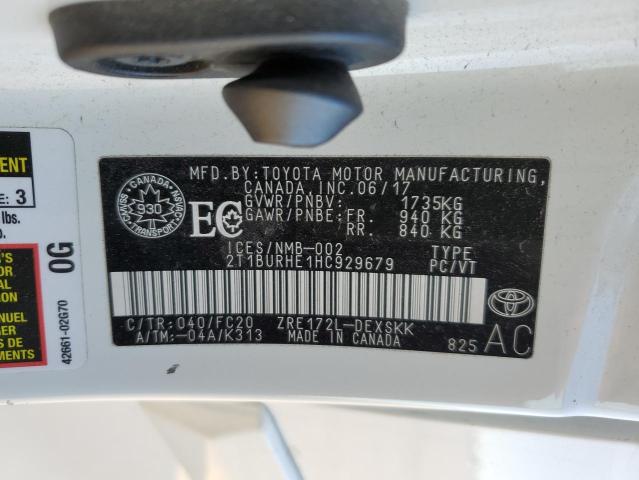 2017 TOYOTA COROLLA L - 2T1BURHE1HC929679