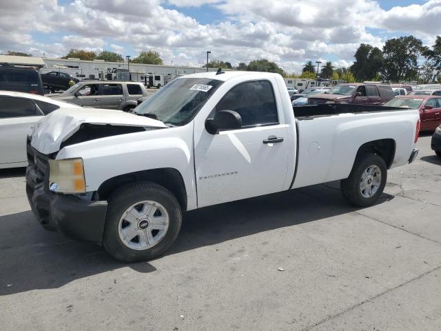 CHEVROLET SILVERADO C1500 2007 white  gas 1GCEC14C77E590220 photo #1