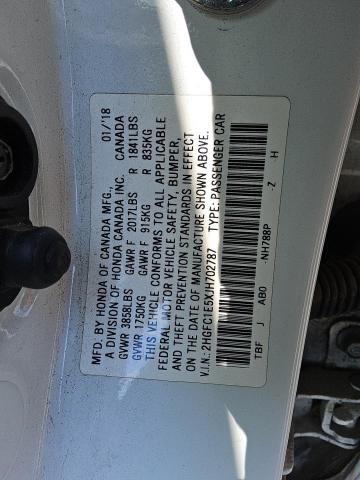 2018 HONDA CIVIC SI 2HGFC1E5XJH702787