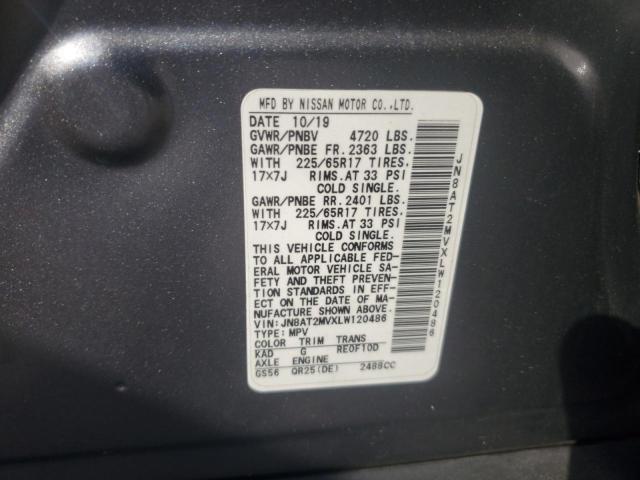 2020 NISSAN ROGUE S #3310600317