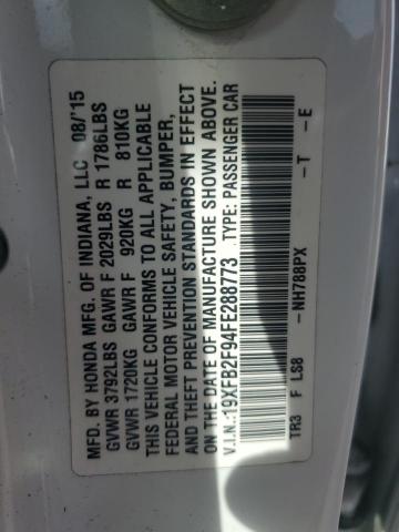 2015 HONDA CIVIC EXL 19XFB2F94FE288773