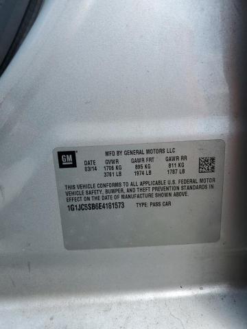 2014 CHEVROLET SONIC LT - 1G1JC5SB6E4181573