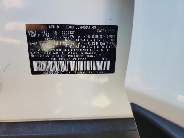 2022 SUBARU OUTBACK LI 4S4BTANC4N3135427