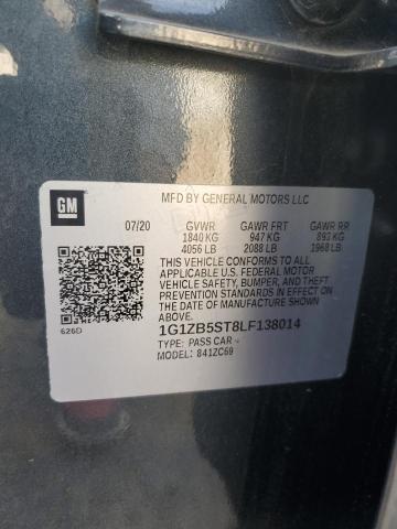 2020 CHEVROLET MALIBU LS 1G1ZB5ST8LF138014