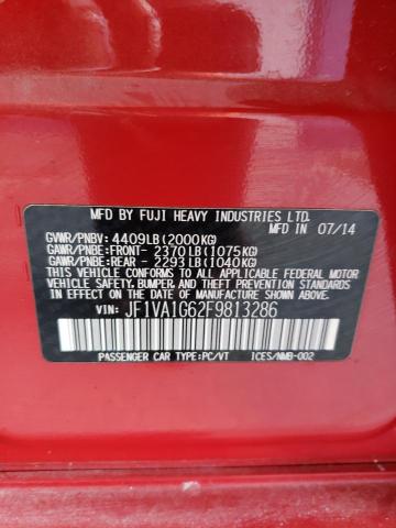 2015 SUBARU WRX LIMITE JF1VA1G62F9813286