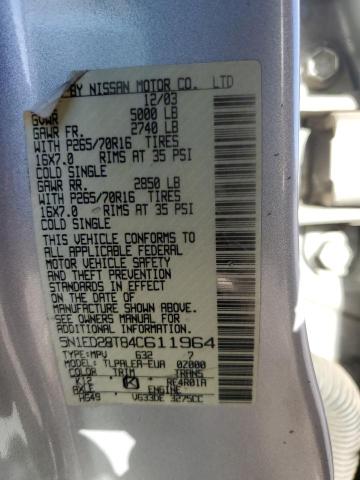 2004 NISSAN XTERRA XE #3273940779