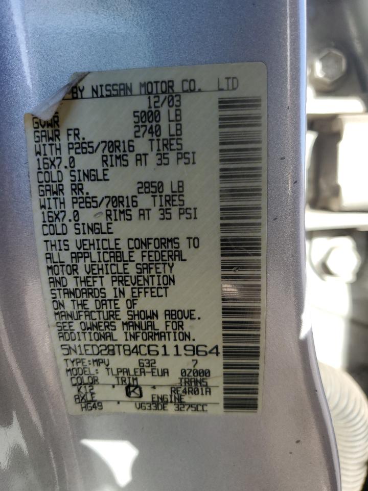 Lot #3273940779 2004 NISSAN XTERRA XE