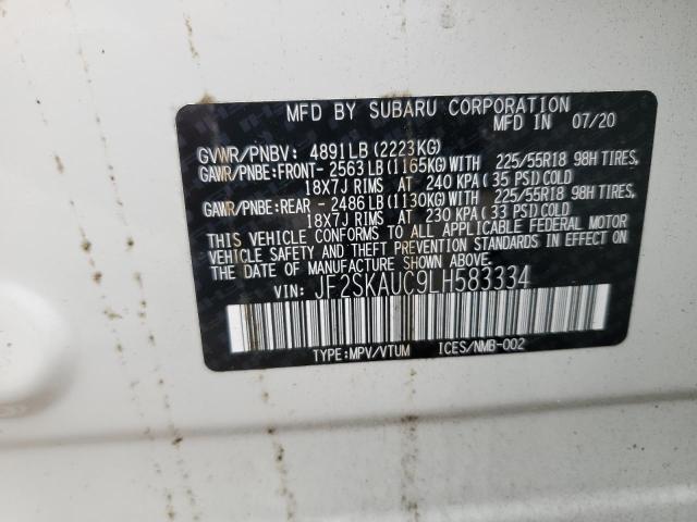 2020 SUBARU FORESTER L JF2SKAUC9LH583334