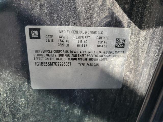 2016 CHEVROLET CRUZE LT 1G1BE5SM7G7296037