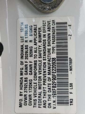 2015 HONDA CIVIC EXL 19XFB2F90FE220938