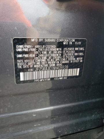 2022 SUBARU FORESTER S JF2SKAJC1NH409328