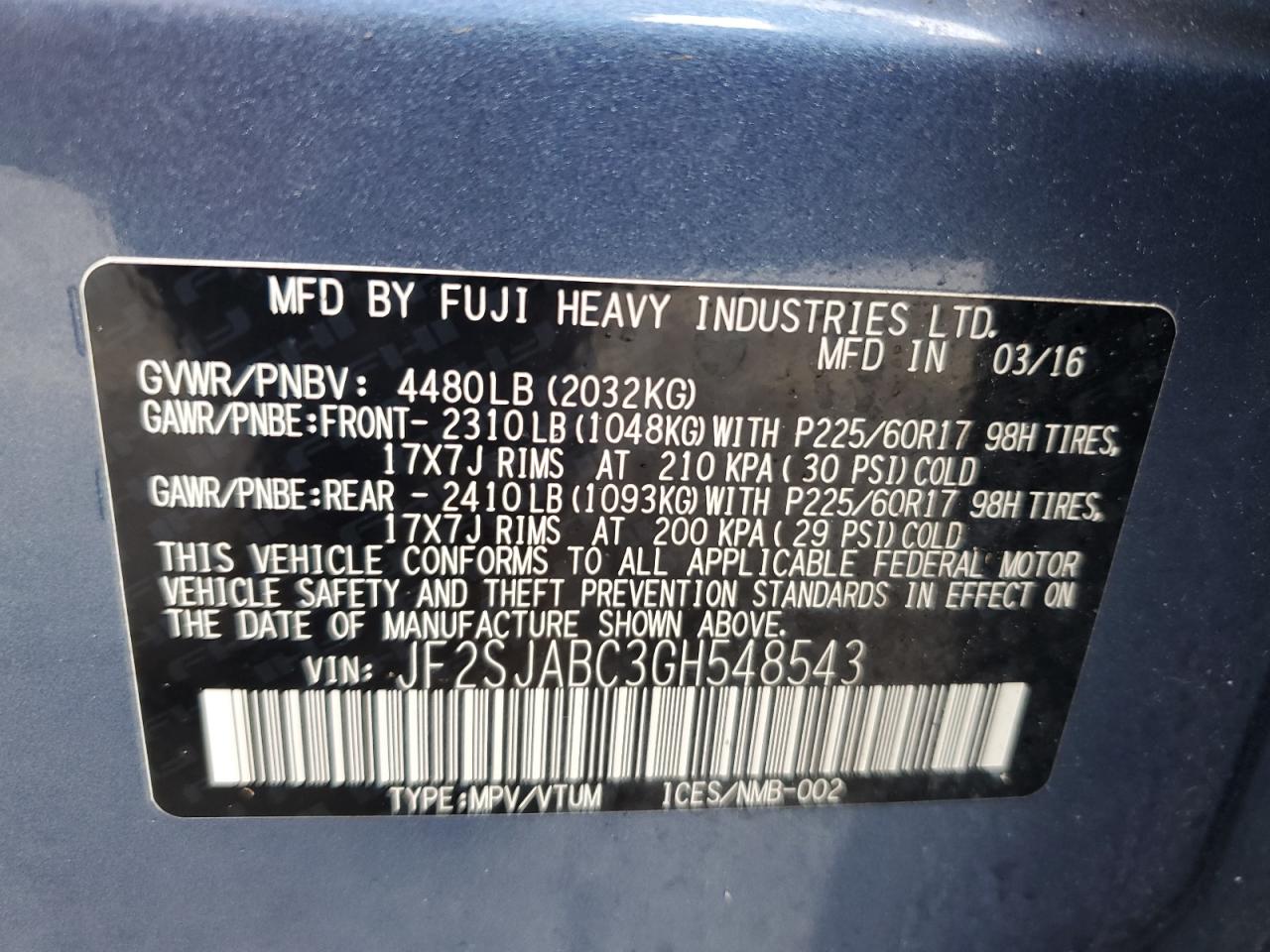 SUBARU FORESTER 2.5I