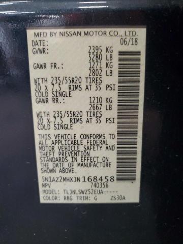 2018 NISSAN MURANO S 5N1AZ2MHXJN168458