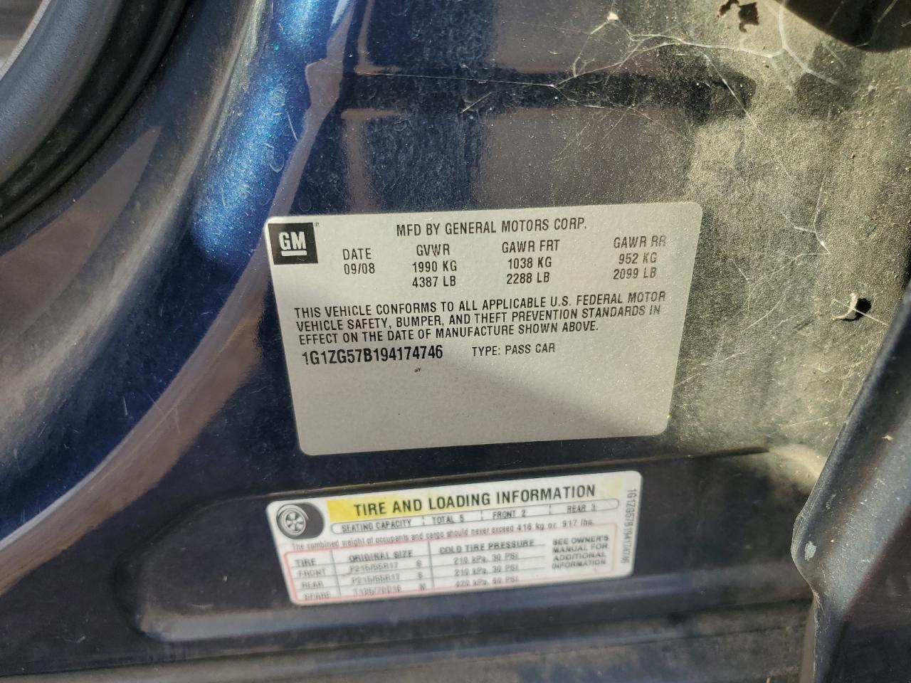 Lot #3290222205 2009 CHEVROLET MALIBU LS