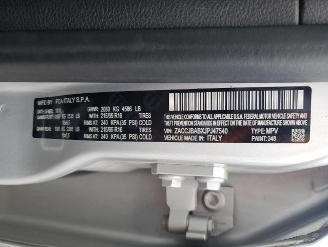 2018 JEEP RENEGADE S ZACCJBABXJPJ47540