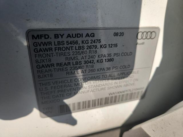 2020 AUDI Q5 PREMIUM WA1ANAFY7L2104450