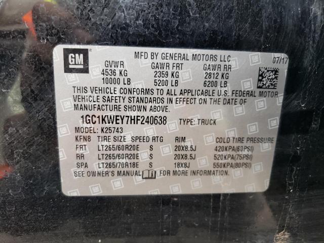 2017 CHEVROLET SILVERADO K2500 HEAVY DUTY LTZ 1GC1KWEY7HF240638